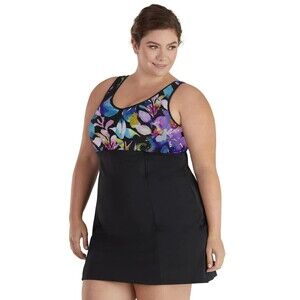 JunoActive QuikEnergy Swim Dress South Pacific Black 6X